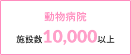 動物病院 施設数10,000以上